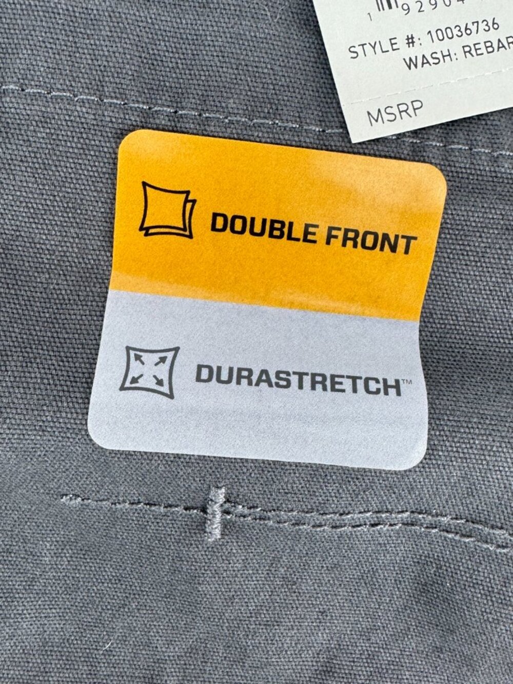Ariat M7 Slim Straight Pants Double Front Durastretch Gray Work Jeans NWT 30x32 - Picture 9 of 11
